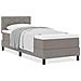 Letto con Box Spring e Materasso Grigio 80x200 cm Tessuto - Foto miniatura 4