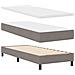 Letto con Box Spring e Materasso Grigio 80x200 cm Tessuto - Foto miniatura 6