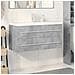 Set Mobili da Bagno 2 pz Grigio Cemento in Legno Multistrato - Foto miniatura 3