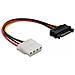 Power SATA /Molex Cable Nero, Rosso 0,12 m - Foto miniatura 1