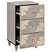 Credenza Grigio e Oro 40 x 33.5 x 75 cm Legno massello di mango - Foto miniatura 2