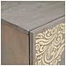 Credenza Grigio e Oro 40 x 33.5 x 75 cm Legno massello di mango - Foto miniatura 6