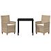 Set da Pranzo per Giardino 3 pcs Beige polyrattan - Foto miniatura 7