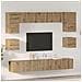 Set mobile TV 8 pcs rovere artigianale 100 x 30 x 30 cm - Foto miniatura 2