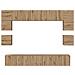 Set mobile TV 8 pcs rovere artigianale 100 x 30 x 30 cm - Foto miniatura 9