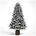 Albero Di Natale Royal 180cm Innevato Base Troco Realistica 948 Punte Foltissimo - Foto miniatura 2