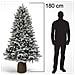 Albero Di Natale Royal 180cm Innevato Base Troco Realistica 948 Punte Foltissimo - Foto miniatura 3
