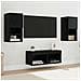 Mobiletti TV da Parete 4 pcs Rovere Nero 30,5 x 30 x 60 cm - Foto miniatura 2