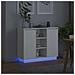 Madia LED Bianco 90 x 32 x 75 cm Legno multistrato - Foto miniatura 6