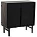 Credenza In Metallo E Legno 2 Ante, Nero 75x35x81h Cm - Foto miniatura 4