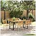 Set da Pranzo per Giardino 7 pcs Beige e Marrone polyrattan - Foto miniatura 2