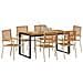 Set da Pranzo per Giardino 7 pcs Beige e Marrone polyrattan - Foto miniatura 3