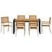 Set da Pranzo per Giardino 7 pcs Beige e Marrone polyrattan - Foto miniatura 7
