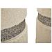 Set 2 Pouf Contenitore Saint-moritz In Teddy Crema Con Fascia Grigia Ø40x47 E Ø32x38 Cm - Foto miniatura 3