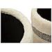 Set 2 Pouf Contenitore Saint-moritz In Teddy Crema Con Fascia Grigia Ø40x47 E Ø32x38 Cm - Foto miniatura 8