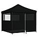 Tenda Party Nero 292 x 292 x 315 cm Tessuto Oxford - Foto miniatura 3