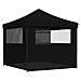 Tenda Party Nero 292 x 292 x 315 cm Tessuto Oxford - Foto miniatura 7