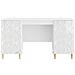 Scrivania Bianco Lucido Legno ingegnerizzato 142,5 x 50 x 75 cm - Foto miniatura 3