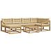 Set di divani da esterno 7 pcs Bianco e Beige - Foto miniatura 1