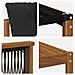 Set di divani da esterno con cuscino 5 pcs Naturale e Nero - Foto miniatura 6
