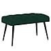Panchina con bottoni imbottiti Verde Scuro 80 x 40 x 46 cm - Foto miniatura 1