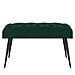 Panchina con bottoni imbottiti Verde Scuro 80 x 40 x 46 cm - Foto miniatura 4