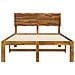 Letto matrimoniale con testiera ROSTOCK Naturale 152 x 203 cm - Foto miniatura 7