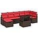 Set Divano da Giardino 8 pz Marrone polyrattan - Foto miniatura 1