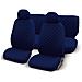 Coprisedili per Auto Trapuntato Made in Italy Fodera Universale Blu Scuro - Foto miniatura 4