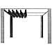 Gazebo Con Tetto In Polyrattan 300x300x200cm Grigio E Crema - Foto miniatura 2