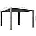 Gazebo Con Tetto In Polyrattan 300x300x200cm Grigio E Crema - Foto miniatura 4