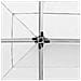 Gazebo Professionale Pieghevole Alluminio e Pareti 6x3m Bianco - Foto miniatura 2