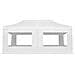 Gazebo Professionale Pieghevole Alluminio e Pareti 6x3m Bianco - Foto miniatura 6
