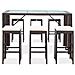 Set Da Bar Da Giardino 7 Pz Con Cuscini In Polyrattan Marrone - Foto miniatura 3