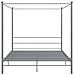 Letto A Baldacchino Grigio In Metallo 180x200 Cm - Foto miniatura 4