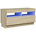 Mobile Porta TV con Luci LED Rovere Sonoma 80x35x40 cm - Foto miniatura 2