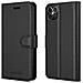 Custodia Compatibile Con Apple Iphone 12 (6,1"" Zoll) In Nero Carbone - Coperchio Protettiva Con Chiusura Magnetica, Funzione Stand E Tasca Per Le Carte - Foto miniatura 8