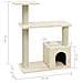 Albero Per Gatti Con Tiragraffi In Sisal Crema 70 Cm - Foto miniatura 2