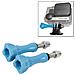 Set 2pz Vite Con Bullone A Pomello Hr171 Blu Per Gopro Hd Hero - Nylox - Action Cam - Foto miniatura 1