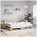 Divano Letto Con Letto Estraibile Crema 80x200 Cm Tessuto - Foto miniatura 1