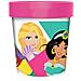 Disney Bicchiere Rosa Per Bambine In Plastica Principesse Jasmine Rapunzel Belle Biancanev Ariel Cenerentola Bella Addormentata 260 Ml Con Base Antiscivolo - Foto miniatura 1