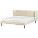 Letto Matrimoniale Velluto Beige 160 X 200 Cm Arette - Foto miniatura 2