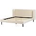 Letto Matrimoniale Velluto Beige 160 X 200 Cm Arette - Foto miniatura 3