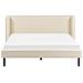 Letto Matrimoniale Velluto Beige 160 X 200 Cm Arette - Foto miniatura 4