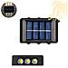 Applique Lampada 12 Led Muro Parete Solare Ip65 Bidirezionale Giardino Te-b0567 - Foto miniatura 1