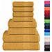 Set Asciugamani 8 Pz Oro 360 Gsm 100% Cotone - Foto miniatura 2
