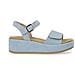 Blue Casual Open Sandals Sandali Pelle Scamosciata /nabuk Scarpe Donna Blu Eu 36, D1n50-10 - Foto miniatura 2