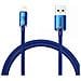 Cavo Da Lightning A Usb 20w Modello Crystal Shine Charge And Sync 1,2m, Blu - Foto miniatura 1