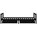 Giroletto Bambini con Cassetti Nero 90x200cm Massello di Pino - Foto miniatura 2
