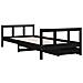 Giroletto Bambini con Cassetti Nero 90x200cm Massello di Pino - Foto miniatura 7